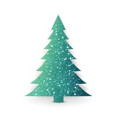 Obraz premium Christmas shape green tree.