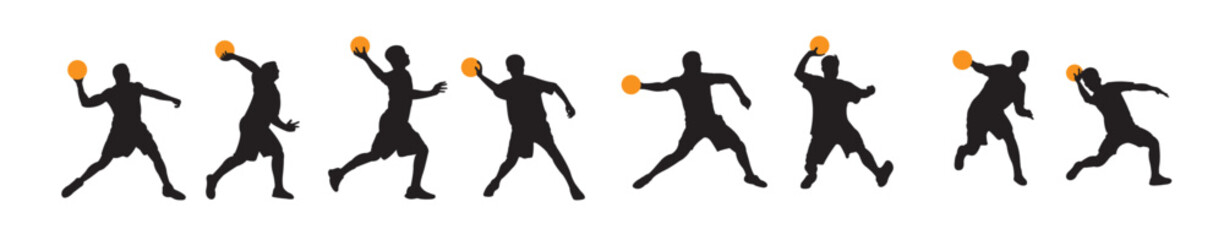 silhouette of dodgeball player