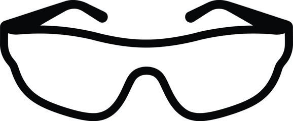 Safety glasses illustration isolated on transparent background, essential protective eyewear for industrial and construction environments