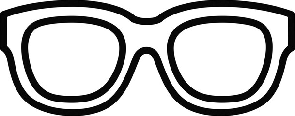 Square glasses isolated on transparent background, a bold and trendy accessory for vision correction or a fashion statement in a modern design