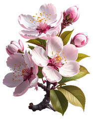 Fototapeta premium Spring beauty blooms: Pink magnolia and lily flowers grace the nature garden branch