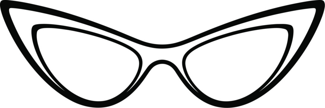 Cateye glasses isolated on transparent background, a timeless and glamorous accessory for adding a touch of retro sophistication to any outfit or occasion