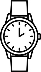 Classic wristwatch isolated on transparent background, a timeless accessory for telling time and adding style to any outfit, perfect for everyday wear