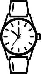 Classic wristwatch isolated on transparent background, a timeless accessory for telling time and adding a touch of elegance to any outfit or occasion