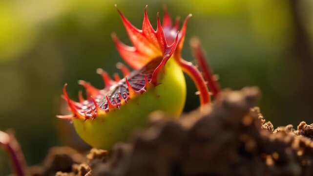 bud of a red flower