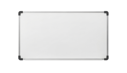 Blank white board for presentation and brainstorming isolated PNG with Transparent Background