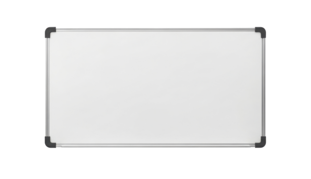 Blank white board for presentation and brainstorming isolated PNG with Transparent Background