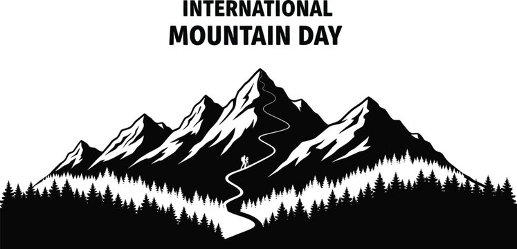 Honoring international mountain day majestic peaks and winding trails, celebrating the beauty and importance of mountains