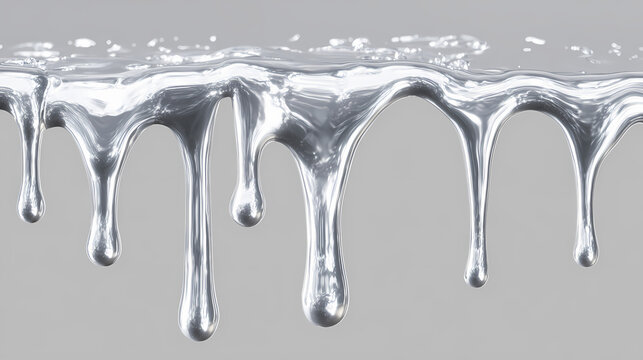 Dripping, flowing, shiny liquid metallic texture background. A unique and artistic perspective