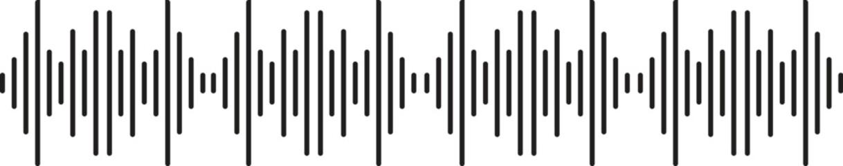 Minimalist Sound Wave Icon for Audio and Tech Design