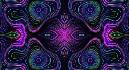 Hypnotic Abstract - A Kaleidoscope of Swirling Colors and Mesmerizing Patterns.