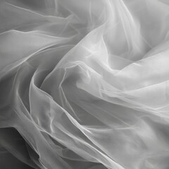 Obraz premium Sheer, translucent fabric draped; elegant soft waves