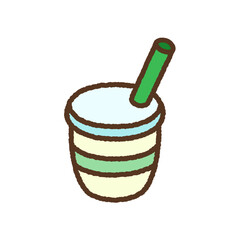 手書き風の単品アイコンイラスト　ソフトドリンク