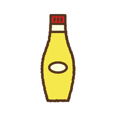 手書き風の単品アイコンイラスト　容器　マヨネーズ
