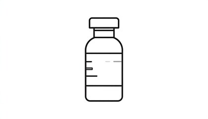 Simple line drawing of an injection vial