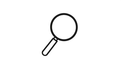 Simple vector illustration of a magnifying glass
