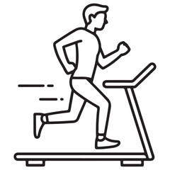 Silhouette of a man running icon