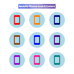Vibrant Mobile Phone Icons Set for App Design and UI Development, Modern Colorful Smartphone Symbols for Technology and Communication Projects, Great for Tech Startups and Digital Marketing Campaigns