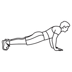 Vector illustration of a man exercising