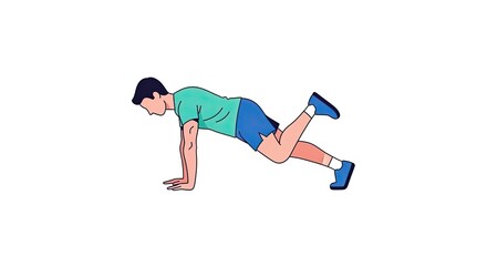 Man performing a push up exercise with one leg raised for fitness.