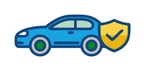 Car insurance icon. Car insurance icon set
