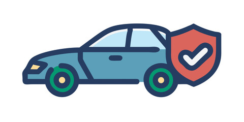 Car insurance icon. Car insurance icon set
