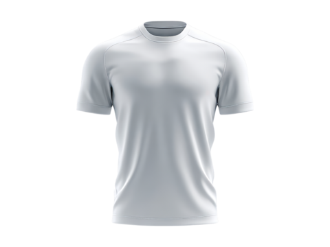 Blank white mens short sleeve t-shirt mockup template, Isolated On White Background, Png Transparent