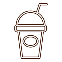 ice coffee cup logo illustration