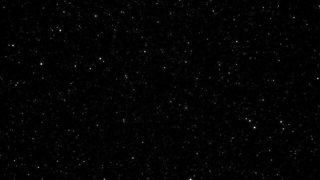 Space Flythrough Backwards, Black And White Starfield Loop