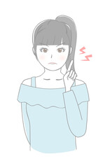 怒っている女の子