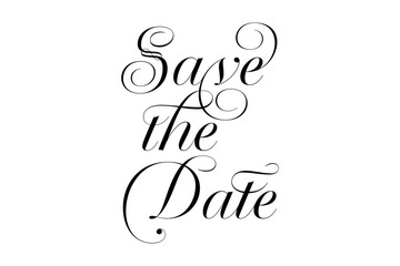 Save the Date - Save the Date word on white background
