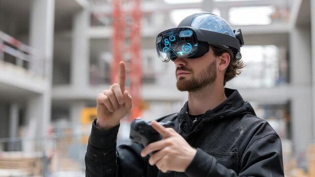 Innovative virtual reality technology transforms construction practices at a modern building site