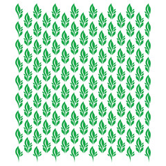 Elegant Green Leaf Pattern Vector. Nature Inspired Seamless Design.