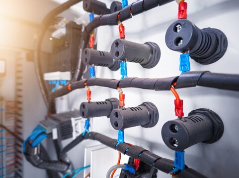 Industrial electrical panel system with indicator  port  machine 