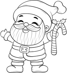 Line carton santa