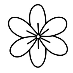 cute flower, hand drawn vector illustration 