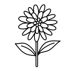 cute flower, hand drawn vector illustration 
