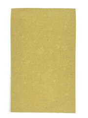Natural mustard yellow khaki craft paper texture recycled cardboard on a Transparent Background