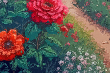 Various oil paintings, flowers, tulips, butterflies, plum blossom scenery, mandarin ducks, red leaves, lakes, roses, peonies, swallows, forests