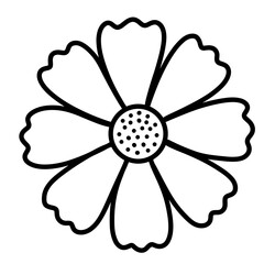 cute flower, hand drawn vector illustration 