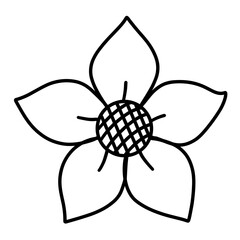 cute flower, hand drawn vector illustration 