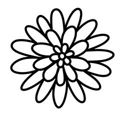 cute flower, hand drawn vector illustration 