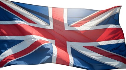 Union Jack Flag Isolated on White Background United Kingdom