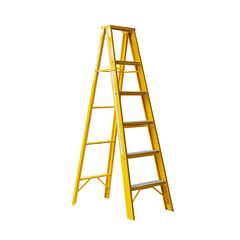 Yellow step ladder no background PNG