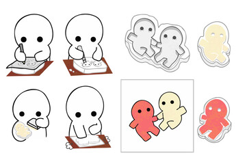 OC makes eraser stamps, OC's eraser stamps, the finished work