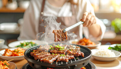 Korean barbecue or Yakiniku in Japanese 