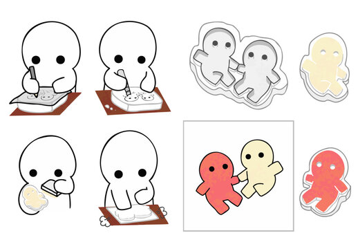 OC makes eraser stamps, OC's eraser stamps, the finished work