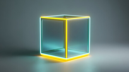 A captivating luminous cube emitting a mesmerizing glow, a visual treat with its radiant aesthetics