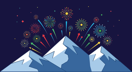 winter landscape with stars and snow