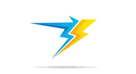 Dynamic Lightning Bolt Arrow Logo Design.